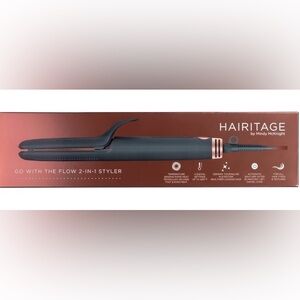 Hairitage 1" Ceramic Tourmaline Flat Iron / Straightener and Curling Iron